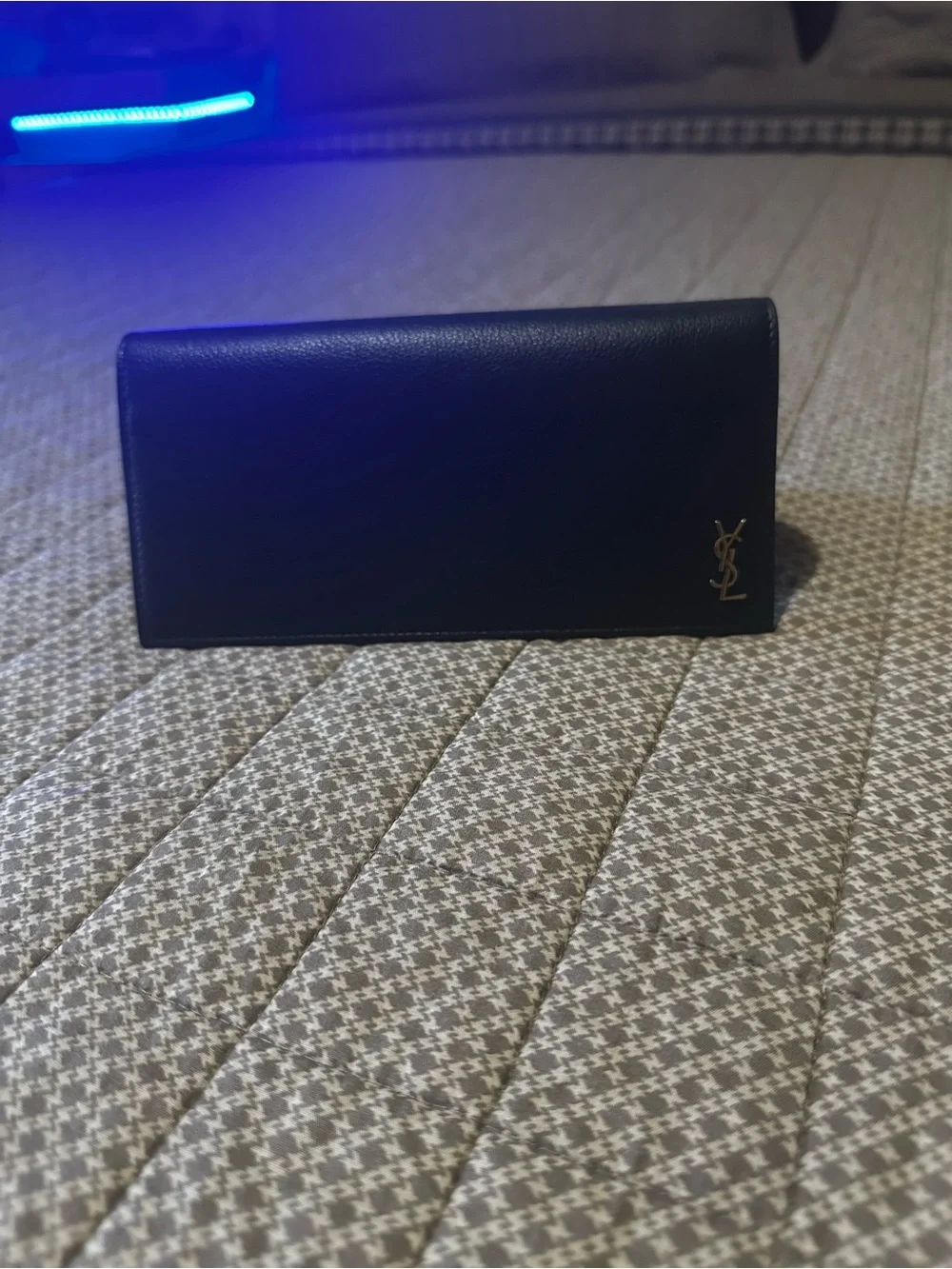 Ysl long black luxury wallet